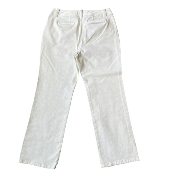 Talbots Womens 12P Winter White Boot Cut Gentle Stretch Pants Clean Girl  Jeans - Picture 2 of 13